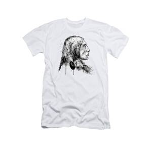 Native American Chief Side Face T-Shirt for Sale by Marian Voicu