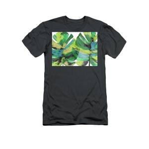 Blue and Green Palm Leaves T-Shirt for Sale by Linda Woods