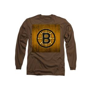 Boston Bruins Hockey Team Retro Logo Vintage Recycled Massachusetts License  Plate Art Long Sleeve T-Shirt