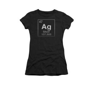 Periodic Table of Elements - Gold - Au - Gold on Black Women's T-Shirt ...