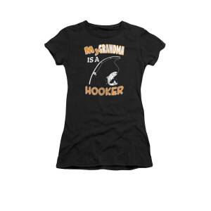 My Husband Is A Hooker Funny Ironic Pun Fishing Women's T-Shirt by Henry B  - Pixels