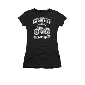 Funny Motorcycle Girl Biker Women's T-Shirt by Michael S - Pixels