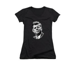 John F Kennedy Women's V-Neck for Sale by War Is Hell Store
