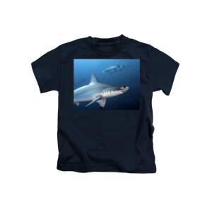 Hammerhead sharks of Yonaguni, close up Kids T-Shirt by Same To