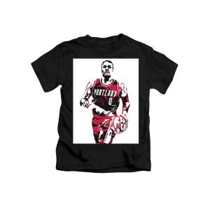 Damian Lillard PORTLAND TRAIL BLAZERS PIXEL ART 11 T-Shirt by Joe