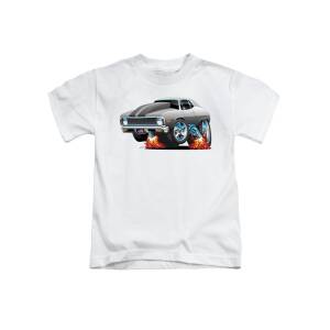 Classic Seventies Style American Muscle Car Cartoon Kids T-Shirt by Jeff  Hobrath - Fine Art America
