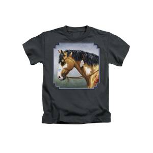 Buckskin Horse - Morning Run Kids T-Shirt for Sale by Crista Forest