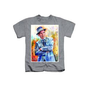 Louis Armstrong Portrait Painting Kids T-Shirt by Suzann Sines