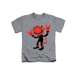 Devilish Grin Cartoon Mouth Kids T-Shirt for Sale by John Schwegel