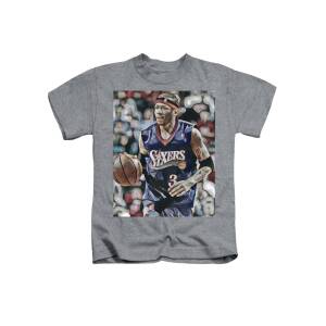 Allen Iverson PHILADELPHIA 76ERS PIXEL ART 19 Youth T-Shirt by Joe Hamilton  - Pixels