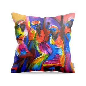 Trinidad Carnival Throw Pillow for Sale by Cynthia McLean