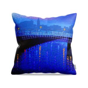 Nighttown Ha Penny Bridge Dublin Throw Pillow for Sale by John Nolan