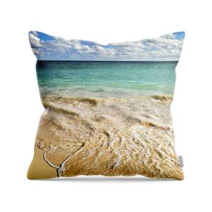 Ocean surf Throw Pillow for Sale by Elena Elisseeva