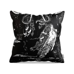 The Siren Throw Pillow for Sale by John William Waterhouse