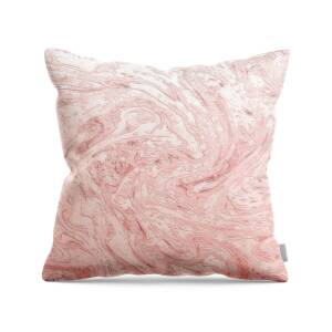 Pink pastel marble Throw Pillow by Carry Blaine - Fine Art America