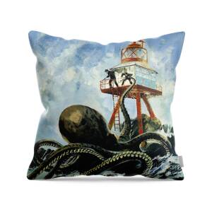 Daniel In The Lions Den Throw Pillow for Sale by Briton Riviere