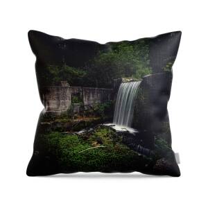 Lake Park Waterfall Throw Pillow for Sale by Scott Norris