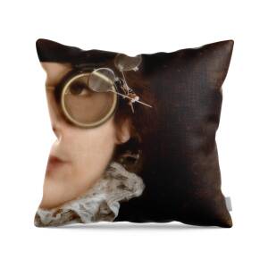 Sad Person Looking Out Window Throw Pillow for Sale by Jill Battaglia