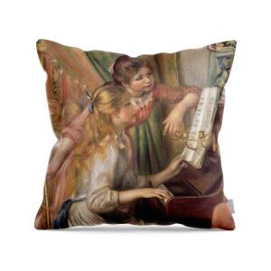 The Piazza San Marco Throw Pillow for Sale by Pierre Auguste Renoir