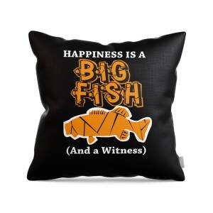Funny Fishing I cant work today Fisherman Fish Throw Pillow by