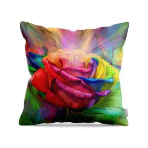 Healing Rose Throw Pillow for Sale by Carol Cavalaris