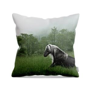 Grayson Highlands Ponies Grayson Highlands Throw Pillow 16x16 Multicolor
