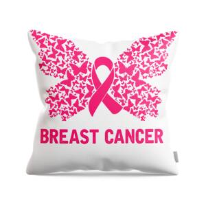 18x18 Mucolipidoses Family Awareness Support Ribbon Mucolipidoses Family Awareness Niece Wings Support Ribbon Throw Pillow Multicolor