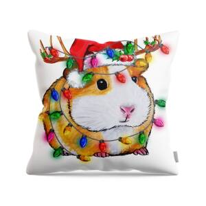 18x18 cute guinea pig gifts Pocket Funny Gifts for Guinea Pig Mom Throw Pillow Multicolor