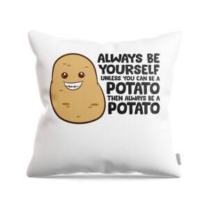 Potato Meme Im A Potato Throw Pillow by EQ Designs - Fine Art America
