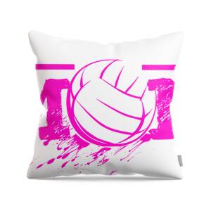 Volleyball All This Girl Cares About Is Volleyball Player Funny Gift-All This Girl Cares About is Throw Pillow 16x16 Multicolor