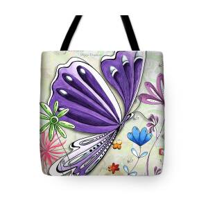 Original Hand Painted Daisy Quilt Painting Inspirational Art Quote by Megan  Duncanson Tote Bag by Megan Duncanson - Fine Art America
