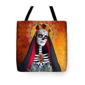 Vintage Sugar Skull and Roses Tote Bag for Sale by Tammy Wetzel