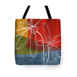 Red And White Bouquet- Abstract floral painting Tote Bag for Sale by ...