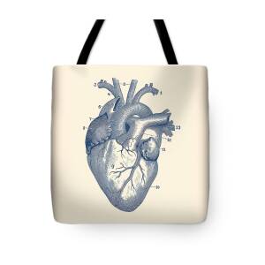 HealthdesignShops, embossed heart tote bag