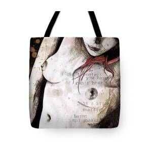 Koi No Yokan - nude girl with apple Tote Bag by Marco Paludet - Pixels