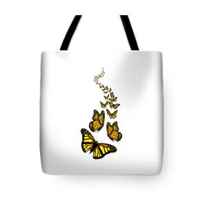 Trail of the Blue Butterflies transparent background Tote Bag by Barbara St  Jean - Fine Art America