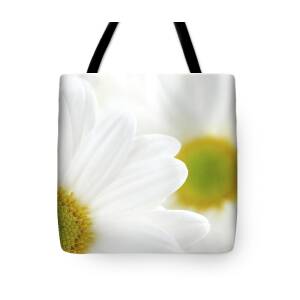 Daisy flowers on blue Tote Bag for Sale by Elena Elisseeva