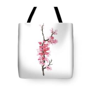 Cherry Blossom Tote Bag, Creating Wonderful Designs From Original  Watercolors On Fine Irish Linens Atlanta, GA, London, England, Dublin,  Ireland