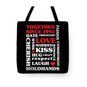 Filosofisch Lot Bij 2008 Together Since 12 th Anniversary Gift Tote Bag by Thomas Larch - Pixels