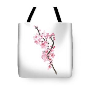Japanese cherry blossom painting Tote Bag by ebisu358