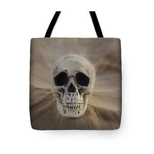 Simple Human Skull Tote Bag by Silvy Tanamas - Pixels