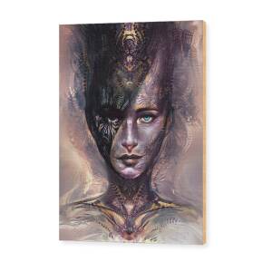 Self-Deception Wood Print by Alex Ruiz