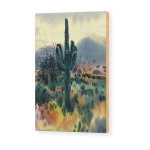 Desert In New Mexico Wood Print by Donald Maier