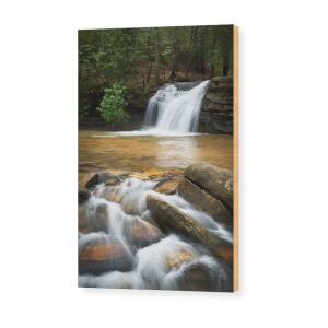 Waterfalls - WNC Waterfall Photography Hidden Falls Wood Print by Dave ...