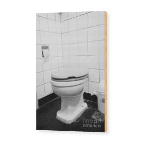 full length urinals in mens toilet of High school canada north america Art  Print by Joe Fox - Fine Art America