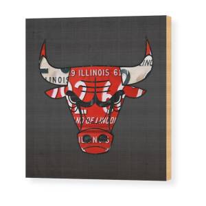 Chicago Bulls Basketball Team Retro Logo Vintage Recycled Illinois License  Plate Art T-Shirt by Design Turnpike - Pixels