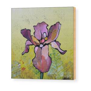Dancing Orchid I Wood Print by Shadia Derbyshire