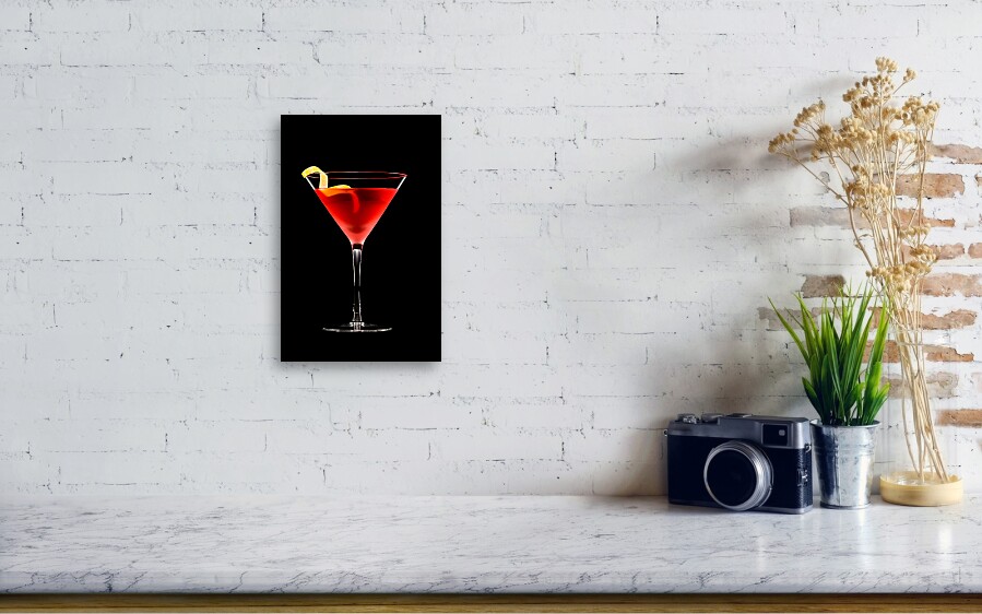 Cosmopolitan cocktail in front of a black background Canvas Print ...