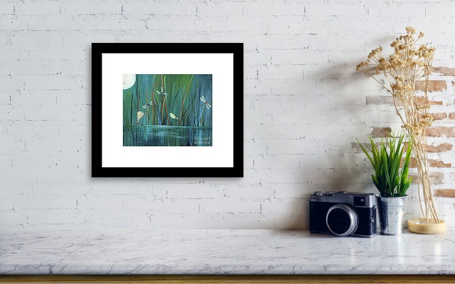 Dragonfly Diner Framed Print By Carol Sweetwood