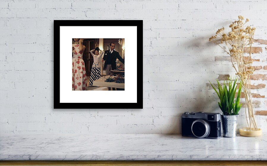 Emilio Pucci With Models Framed Print
